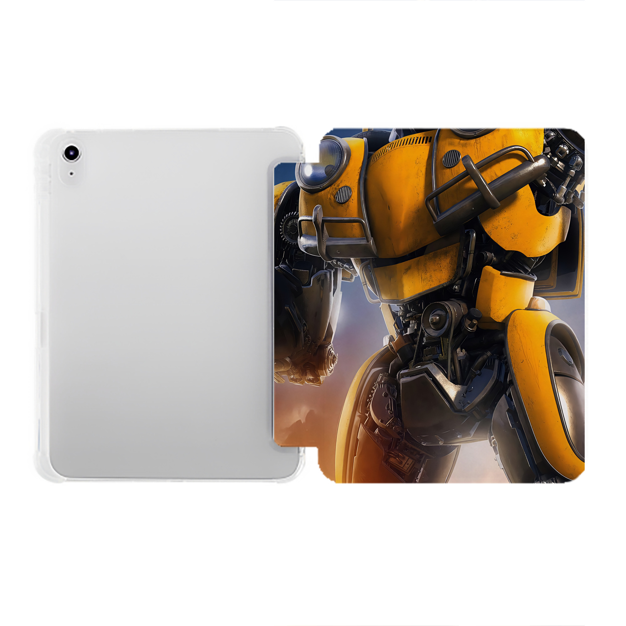 （画像用） Transformers トランスフォーマー IPad ケース ペン収納付き 三つ折りスタンド PUレザー×シリコン 対応機種9.5/10.5/10.9インチ